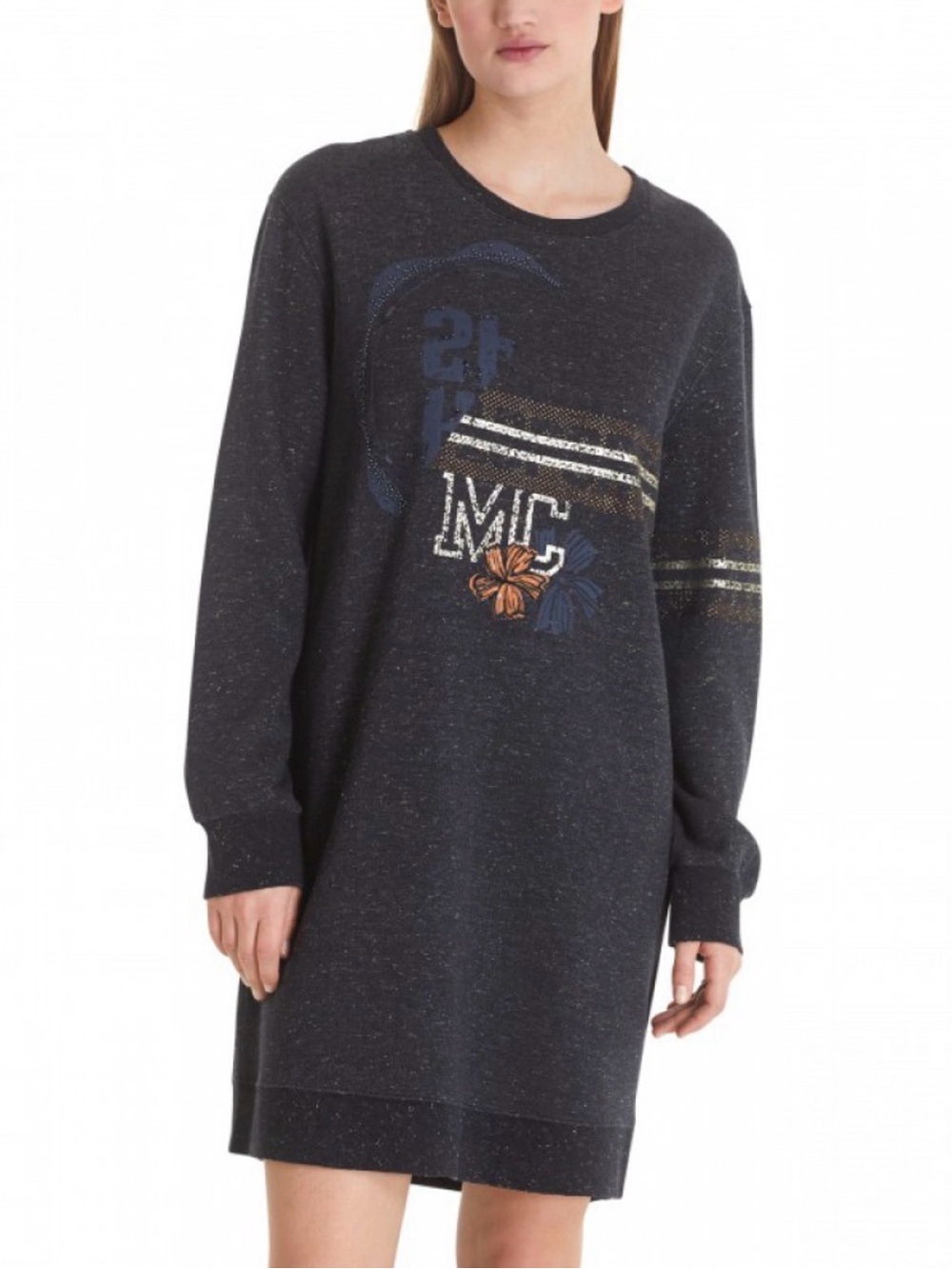 Marc Cain Sports OversiyTunic Sweatshirt with Gold Fleck Detail